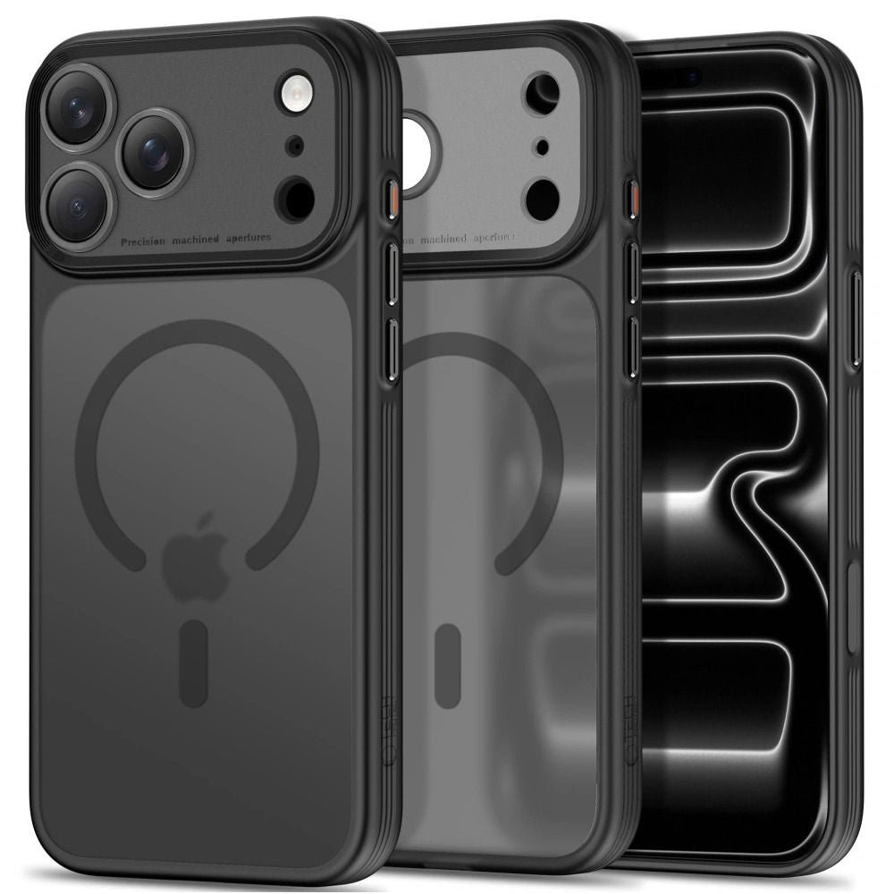 Dėklas Tech-Protect MagPrime MagSafe CC iPhone 17 Pro / 18 Pro, matinis juodas -- iPhone 17 Pro, iPhone 18 Pro