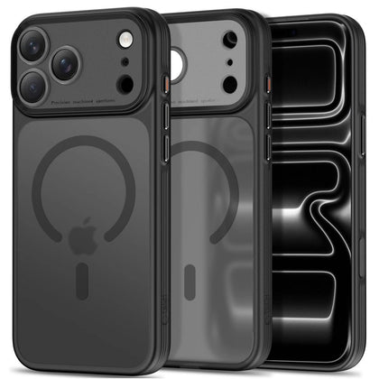 Dėklas Tech-Protect MagPrime MagSafe CC iPhone 17 Pro / 18 Pro, matinis juodas -- iPhone 17 Pro, iPhone 18 Pro