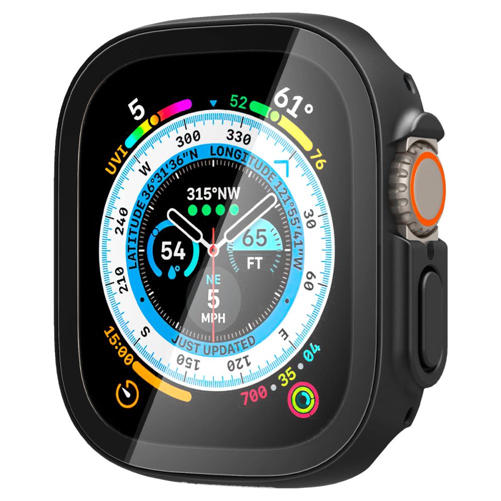 Dėklas Spigen Thin Fit 360 Apple Watch Ultra 1 / 2 (49 mm), juodas -- Apple Watch Ultra (49 mm), Apple Watch Ultra 2 (49 mm)