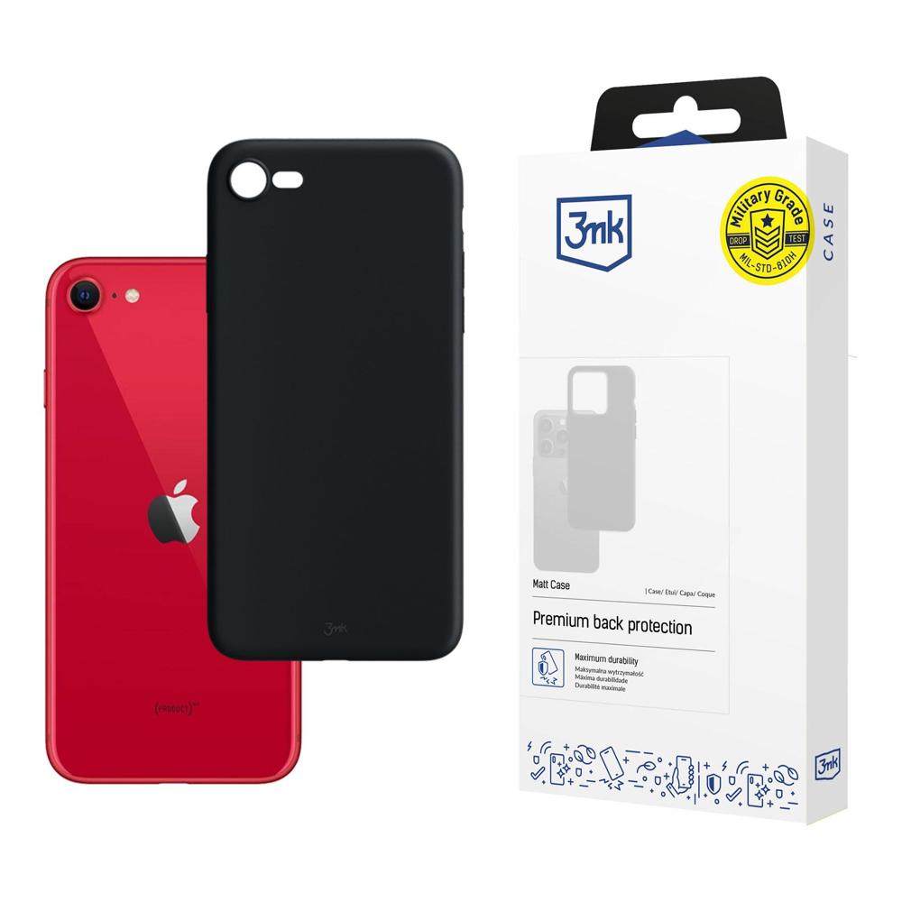 Apple iPhone SE 2020/2022 – 3mk matinis dėklas juodas -- Apple iPhone SE 2020