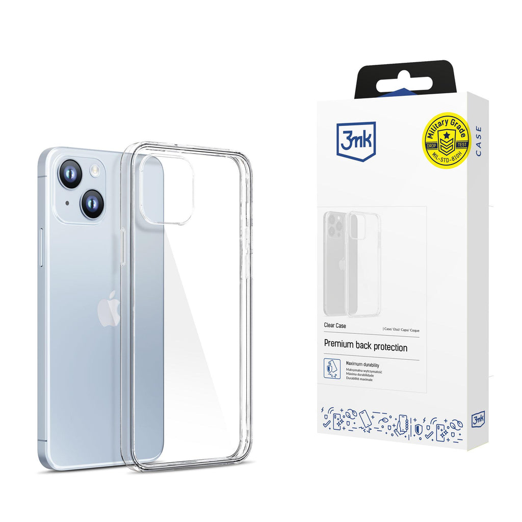 Dėklas iPhone 14 Plus silikoninės serijos 3mk Clear Case - skaidrus -- iPhone 14 Plus