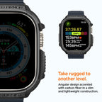 Dėklas Spigen Rugged Armor Apple Watch Ultra 1 / 2 (49 mm), matinis juodas -- Apple Watch Ultra (49 mm), Apple Watch...