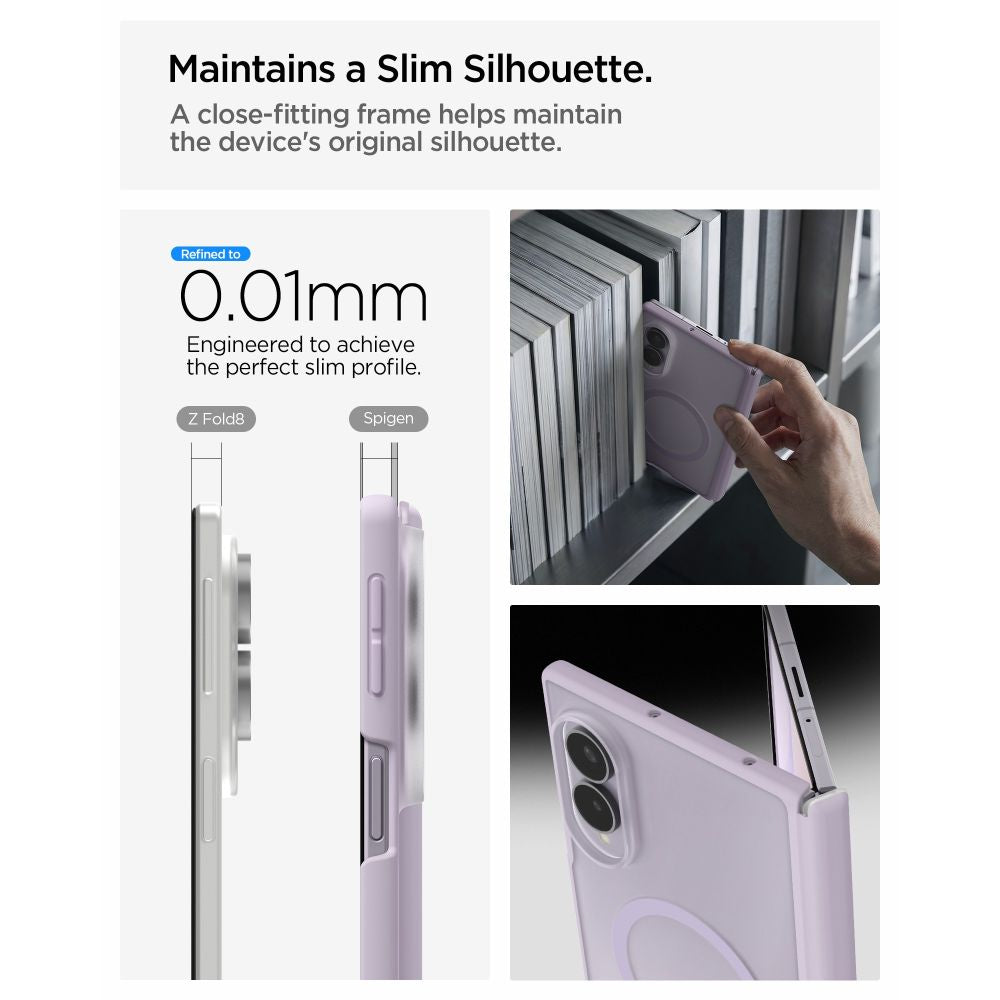Dėklas Spigen AirSkin Zero MagSafe Galaxy Z Fold 8, levandų -- Galaxy Z Fold 8