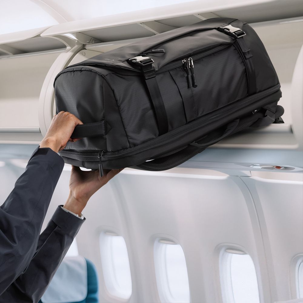 Kuprinė Tech-Protect Defender S70, kabinos bagažo, Ryanair ir Wizz Air, 24L, 40x30x20 cm, juoda --...