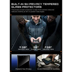 Dėklas Supcase UB Grip Mag MagSafe Galaxy Z Fold 8 su privatumo apsauginiu stiklu, juodas -- Galaxy Z Fold 8