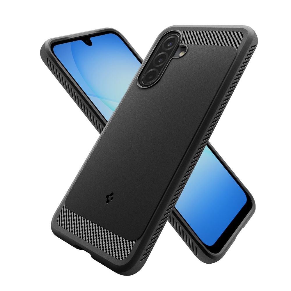 Dėklas Spigen Rugged Armor Samsung Galaxy A17 4G / 5G, matinis juodas -- Galaxy A17 4G, Galaxy A17 5G