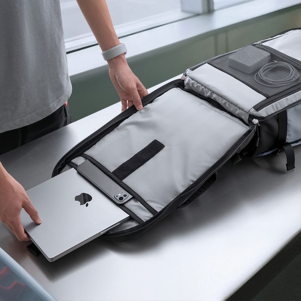 Kuprinė Tech-Protect Defender S70 24L, tinka Ryanair ir Wizz Air rankiniam bagažui, pilka --...