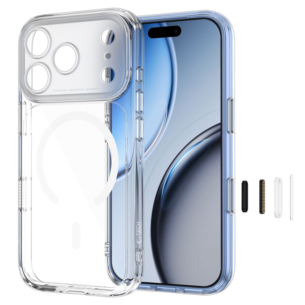 Dėklas Tech-Protect MagPeak MagSafe CC iPhone 17 Pro Max / 18 Pro Max, skaidrus -- iPhone 17 Pro Max, iPhone 18 Pro Max