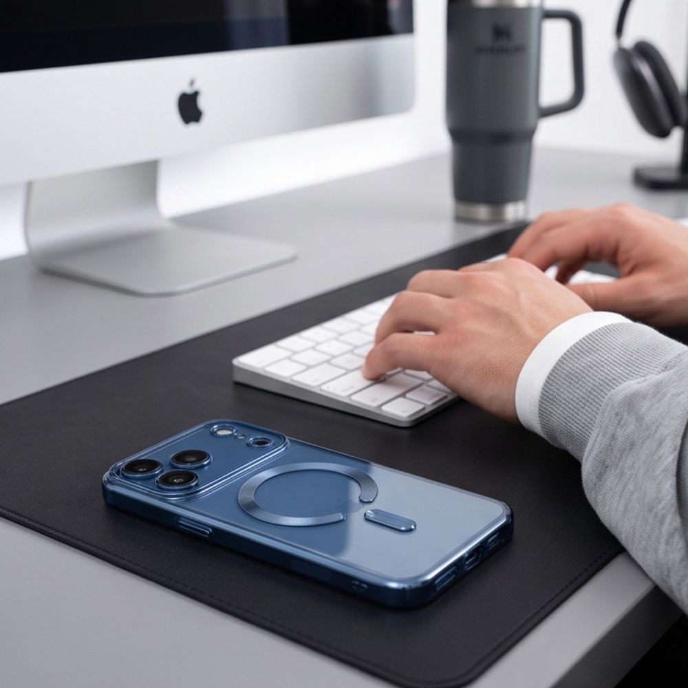 Dėklas Tech-Protect MagFlex MagSafe iPhone 17 Pro / 18 Pro, blizgus šviesiai mėlynas -- iPhone 17 Pro, iPhone 18 Pro