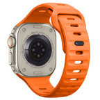 Dirželis Tech-Protect Silicone Line Apple Watch 8 / 9 / 10 / 11 / 12 / SE / Ultra (44 / 45 / 46 / 49 mm), oranžinis --...