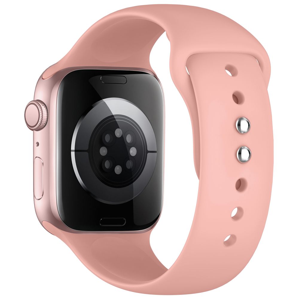 Dirželis Tech-Protect Silicone Apple Watch 8 / 9 / 10 / 11 / 12 / SE / Ultra (44 / 45 / 46 / 49 mm), dulkėtas rožinis --...