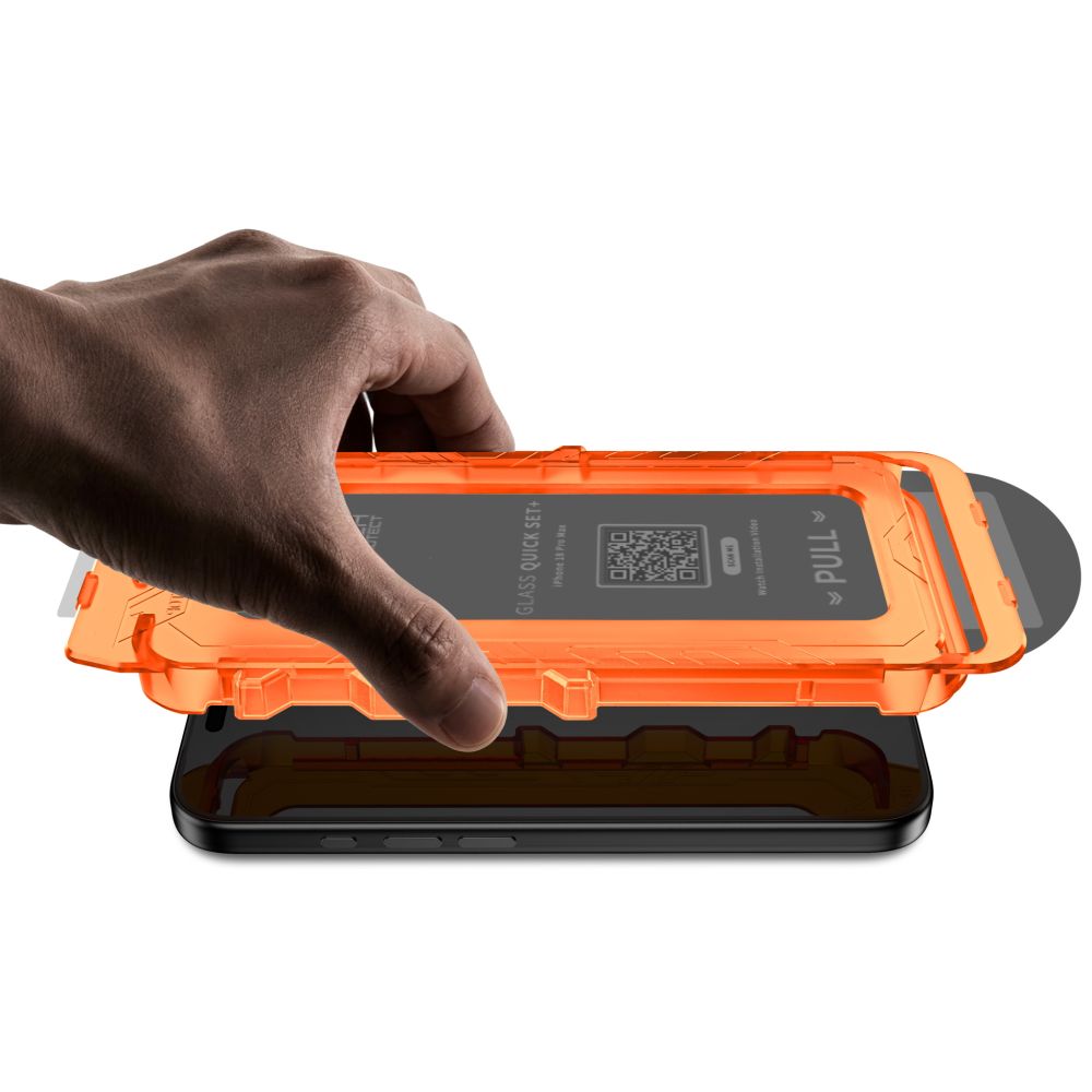 Apsauginis stiklas Tech-Protect Quick Set Spy+ iPhone 18 Pro, privatumo, 2 vnt. -- iPhone 18 Pro