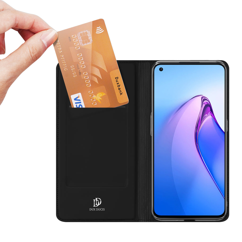 Dux Ducis Skin Pro dėklas Oppo Reno 8 – juodas -- Oppo Reno 8