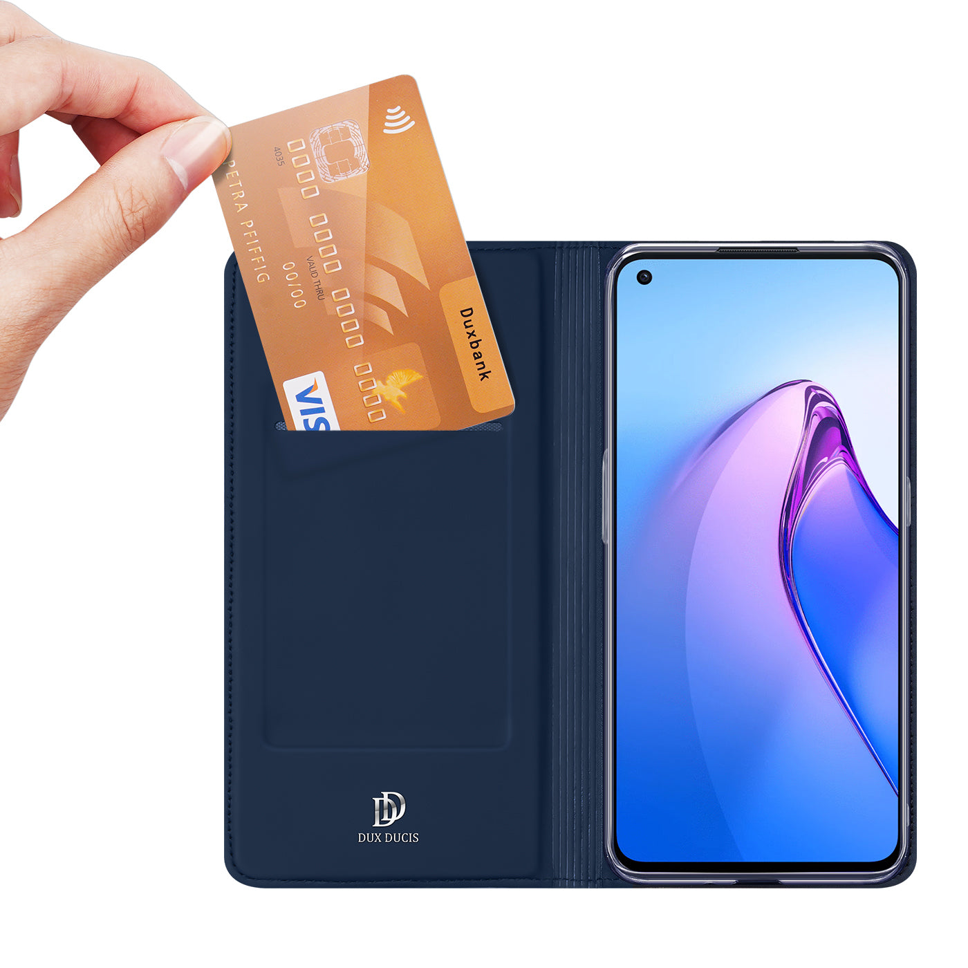 Dux Ducis Skin Pro dėklas Oppo Reno 8 – mėlynas -- Oppo Reno 8