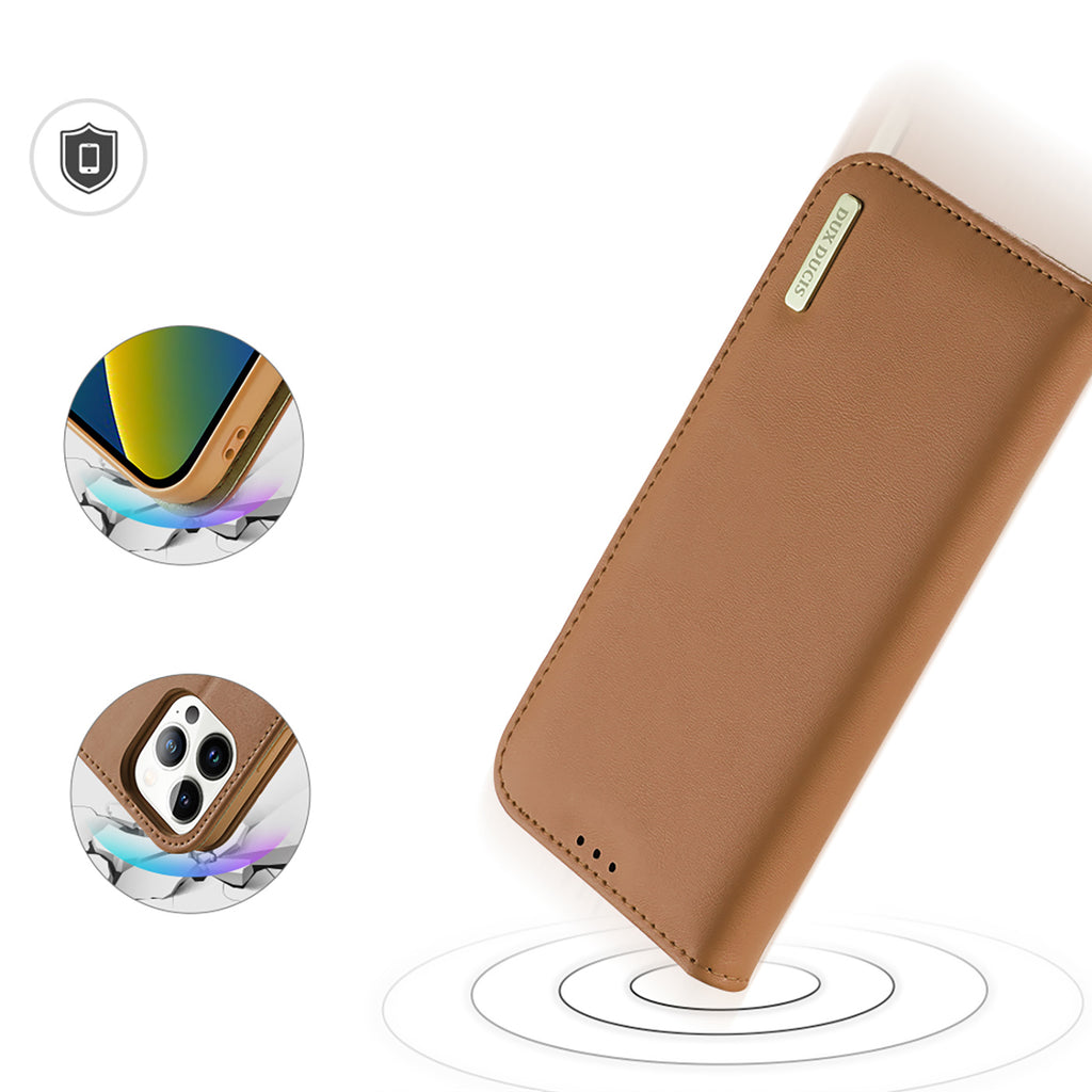 Dux Ducis Hivo odinis dėklas iPhone 14 Pro – rudas
