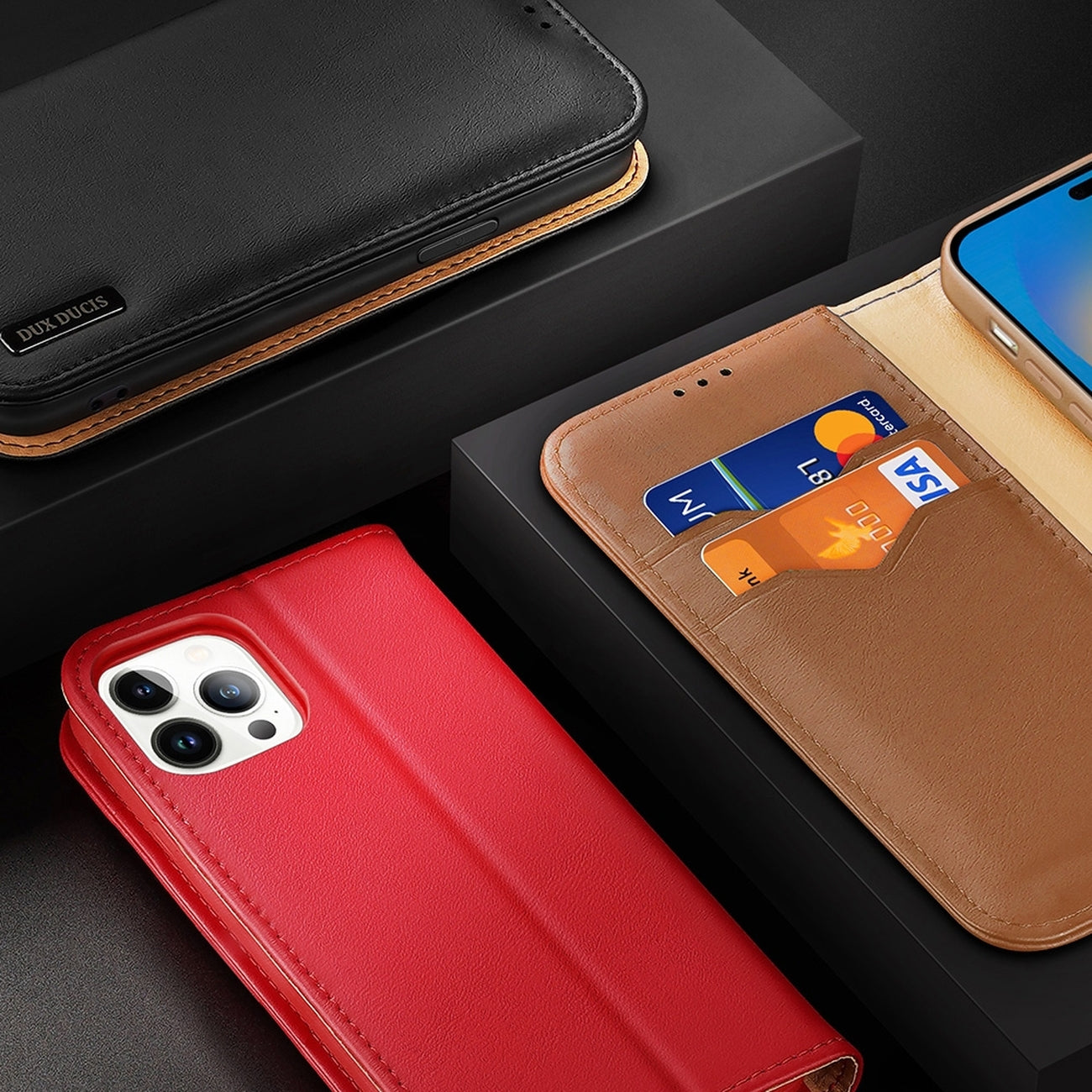 Dux Ducis Hivo odinis dėklas iPhone 14 Pro Max – rudas