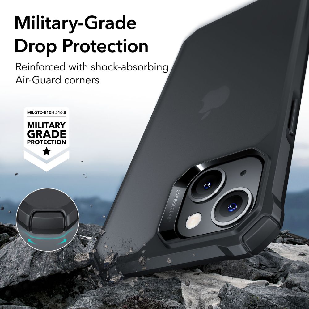 ESR Air Armor dėklas iPhone 14 Plus – matinis juodas -- iPhone 14 Plus