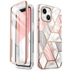 Supcase Cosmo dėklas iPhone 14 Plus – rožinis marmuras