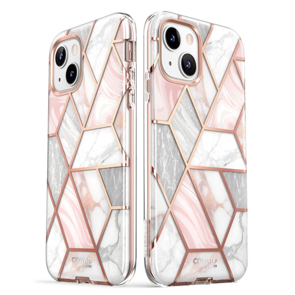 Supcase Cosmo dėklas iPhone 14 Plus – rožinis marmuras