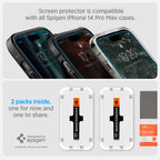 Spigen Glas.TR EZ Fit grūdintas stiklas iPhone 14 Pro (2 vnt.)