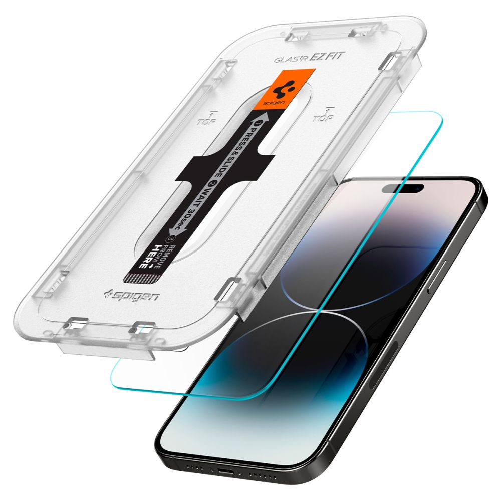 Spigen Glas.TR EZ Fit grūdintas stiklas iPhone 14 Pro (2 vnt.)