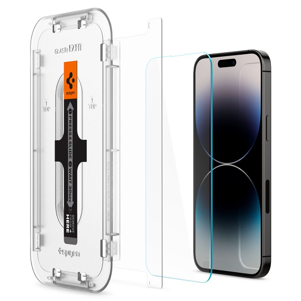 Spigen Glas.TR EZ Fit grūdintas stiklas iPhone 14 Pro (2 vnt.)
