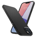 Spigen Liquid Air dėklas iPhone 14 Plus – juodas (matinis)