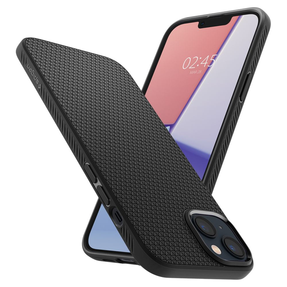 Spigen Liquid Air dėklas iPhone 14 Plus – juodas (matinis)