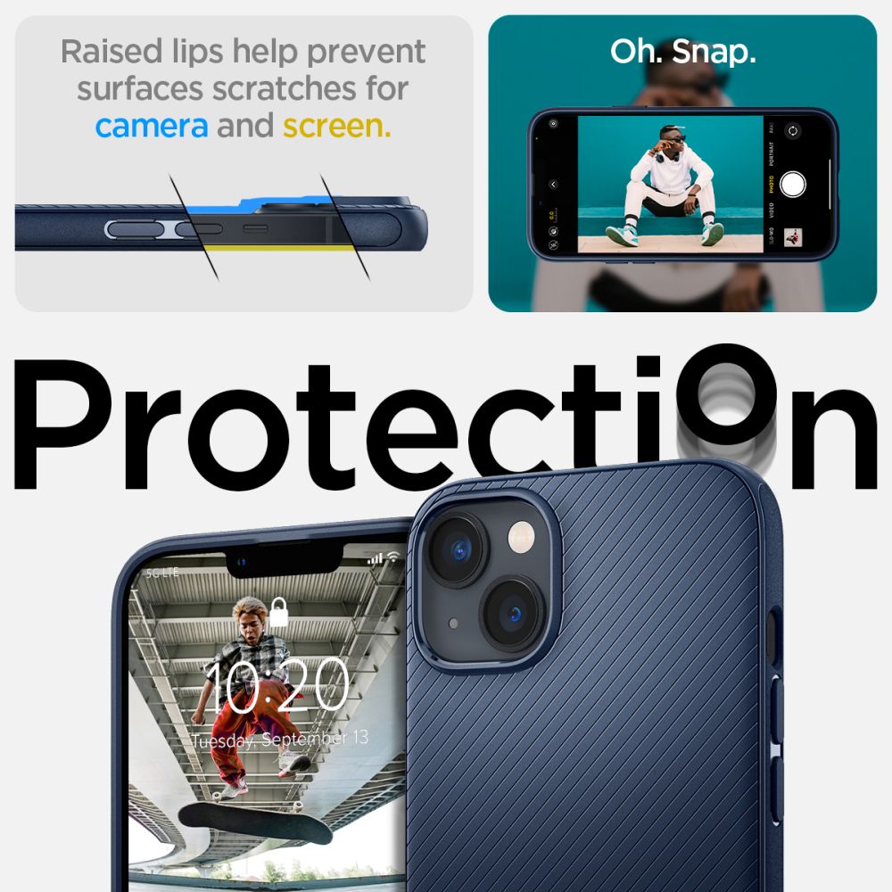 Spigen Mag Armor dėklas iPhone 14 Plus – mėlynas