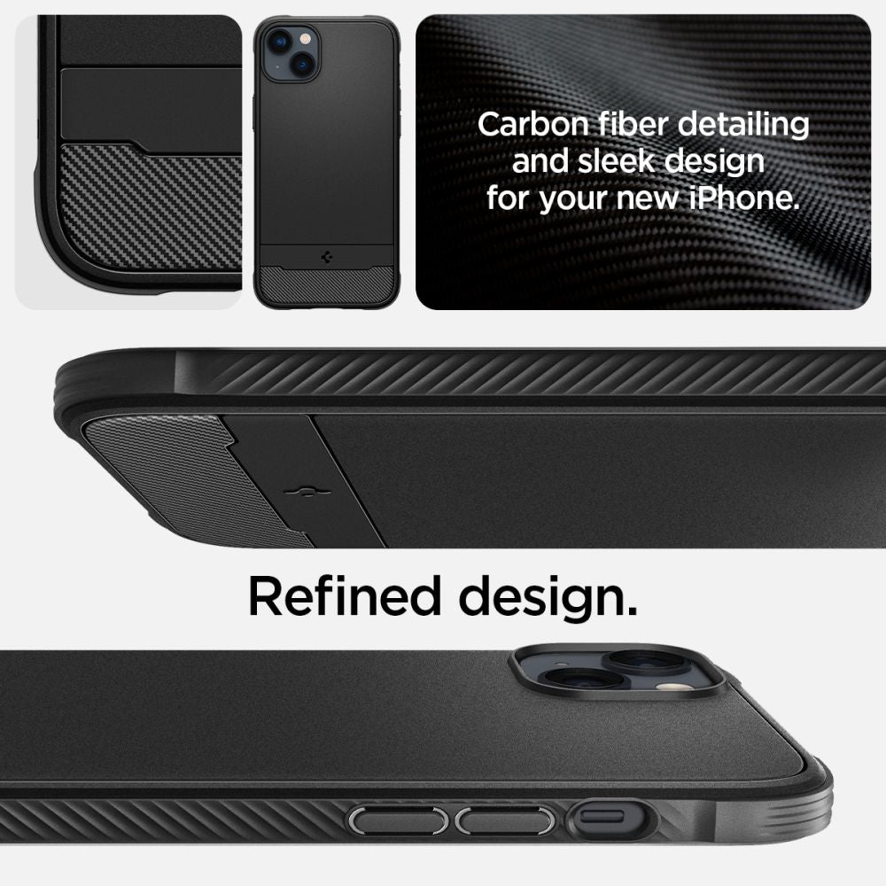 Spigen Rugged Armor MagSafe dėklas iPhone 14 – juodas