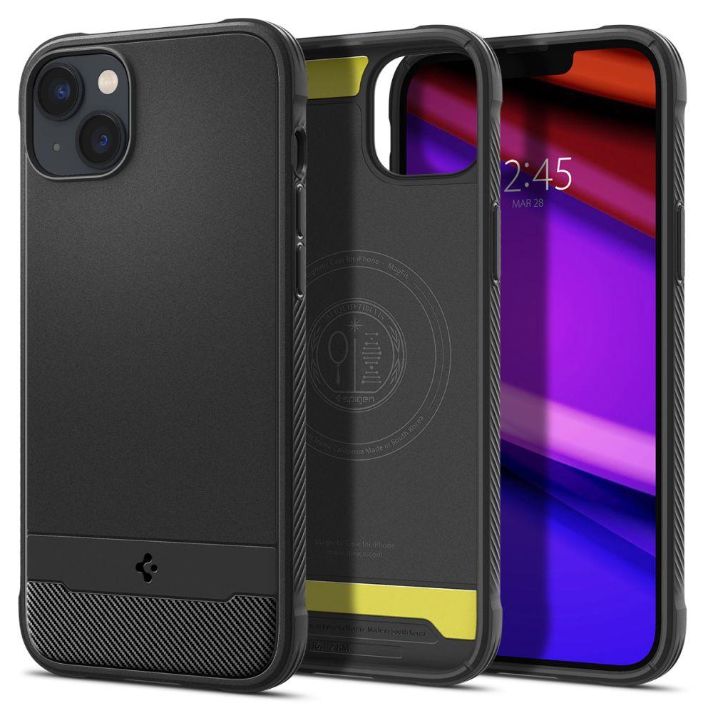Spigen Rugged Armor MagSafe dėklas iPhone 14 – juodas