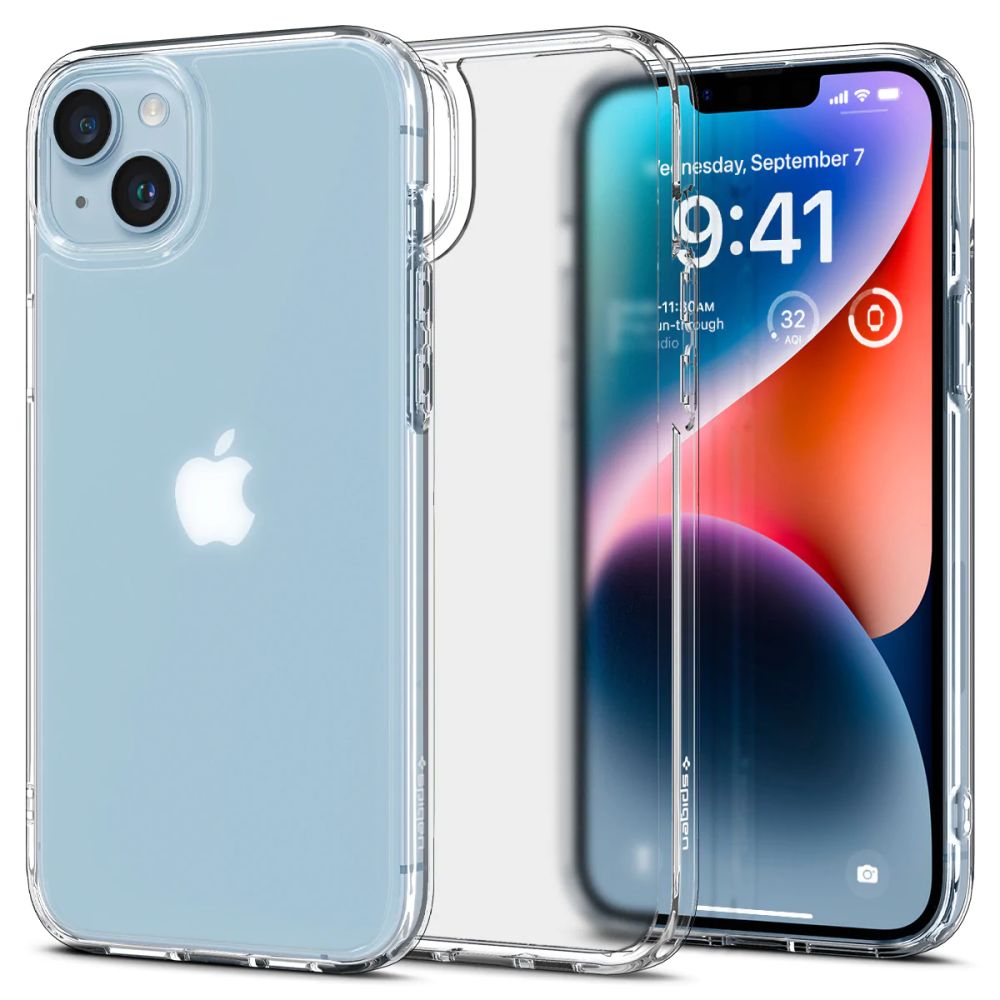 Spigen Ultra Hybrid dėklas iPhone 14 Plus – skaidrus matinis