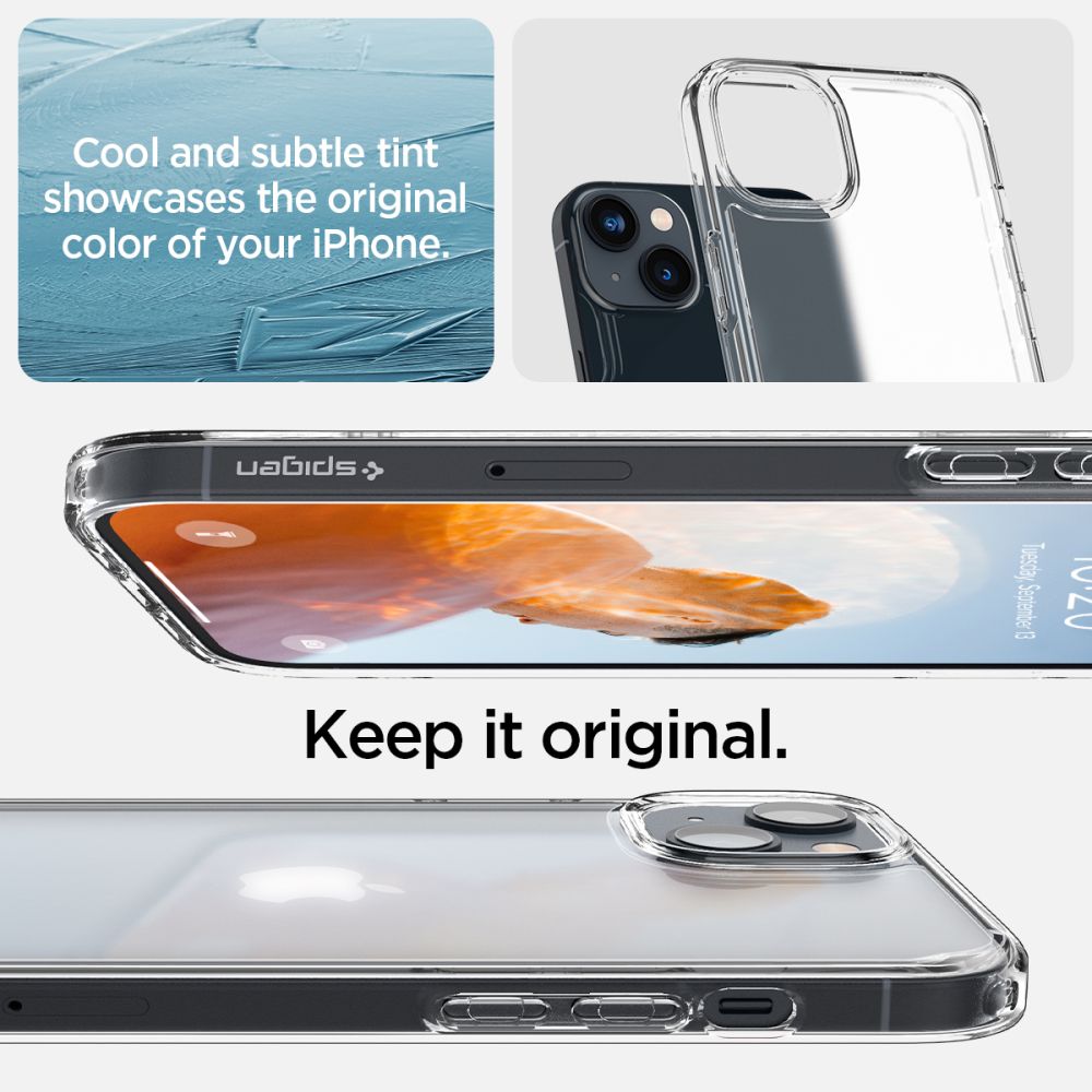 Spigen Ultra Hybrid dėklas iPhone 14 Plus – skaidrus matinis