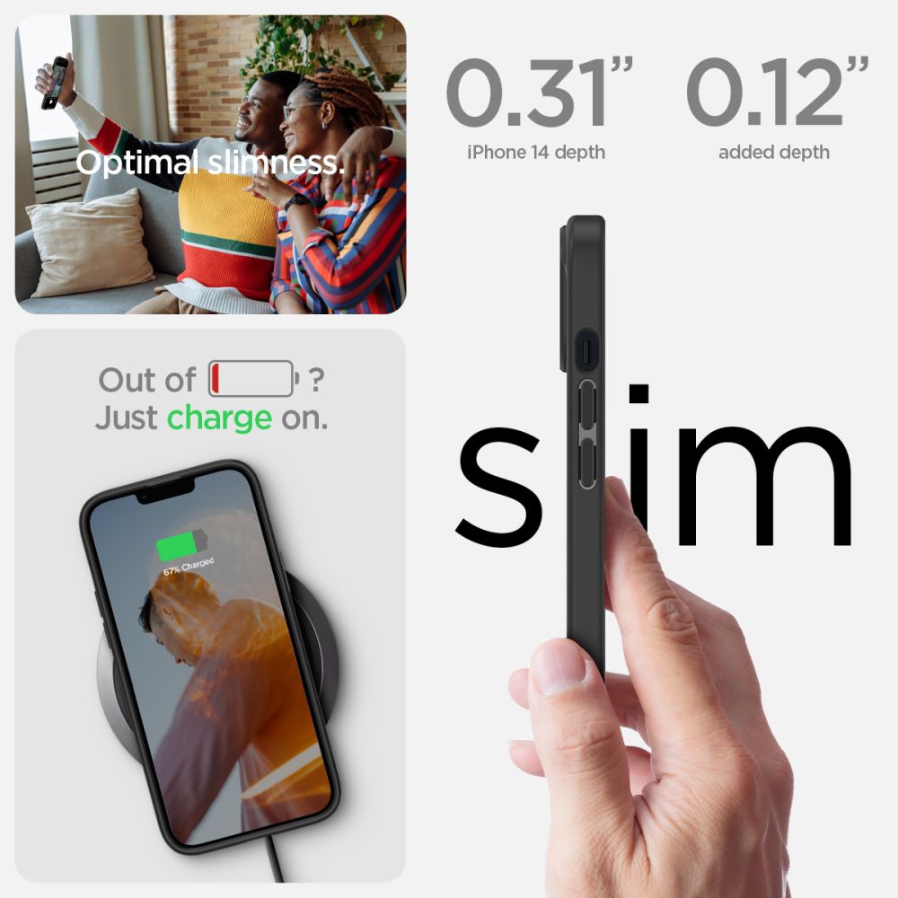 Spigen Ultra Hybrid dėklas iPhone 14 Plus – matinis juodas