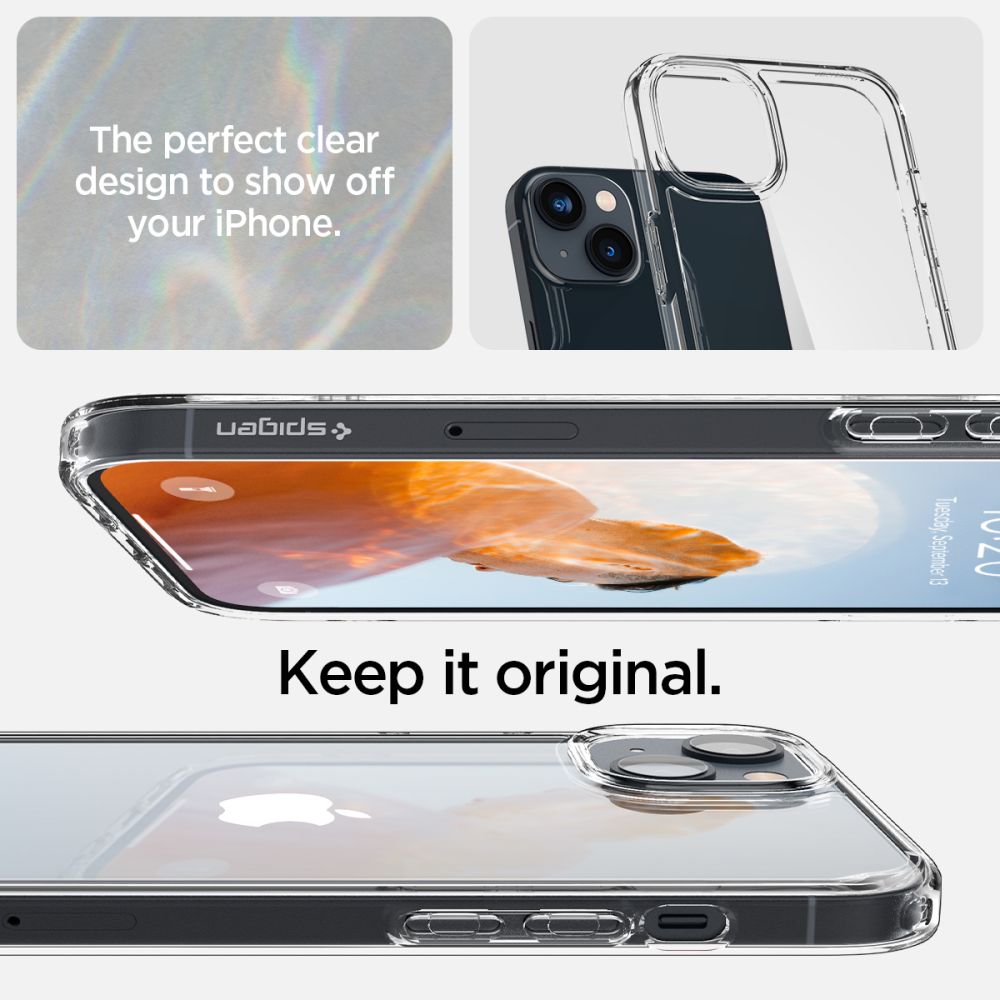 Skaidrus Spigen Ultra Hybrid dėklas iPhone 14