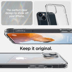 Skaidrus Spigen Ultra Hybrid dėklas iPhone 14