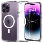 Spigen Ultra Hybrid MagSafe dėklas iPhone 14 Pro – skaidrus/baltas
