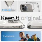 Spigen Ultra Hybrid MagSafe dėklas iPhone 14 Pro – skaidrus/baltas