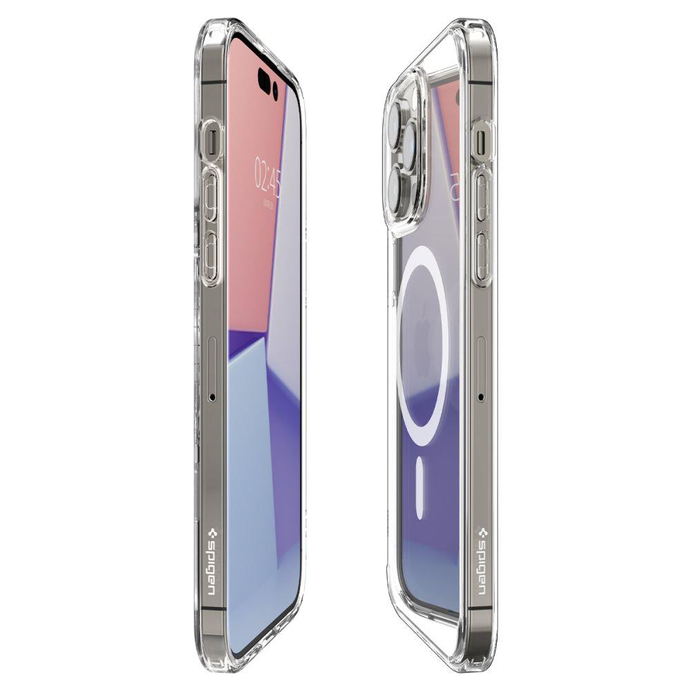 Spigen Ultra Hybrid MagSafe dėklas iPhone 14 Pro – skaidrus/baltas