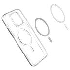 Spigen Ultra Hybrid MagSafe dėklas iPhone 14 Pro – skaidrus/baltas