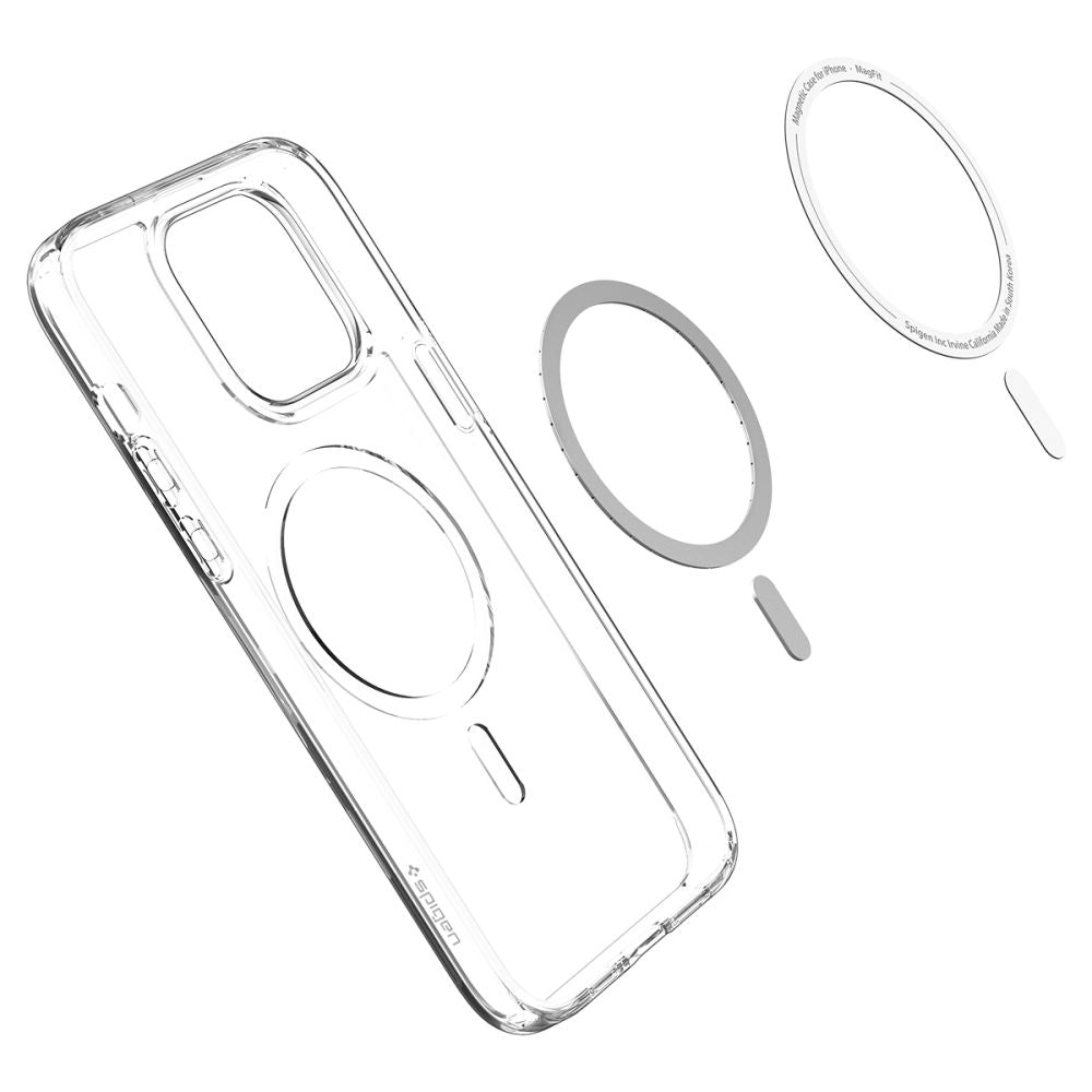 Spigen Ultra Hybrid MagSafe dėklas iPhone 14 Pro – skaidrus/baltas