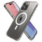 Spigen Ultra Hybrid MagSafe dėklas iPhone 14 Pro – skaidrus/baltas