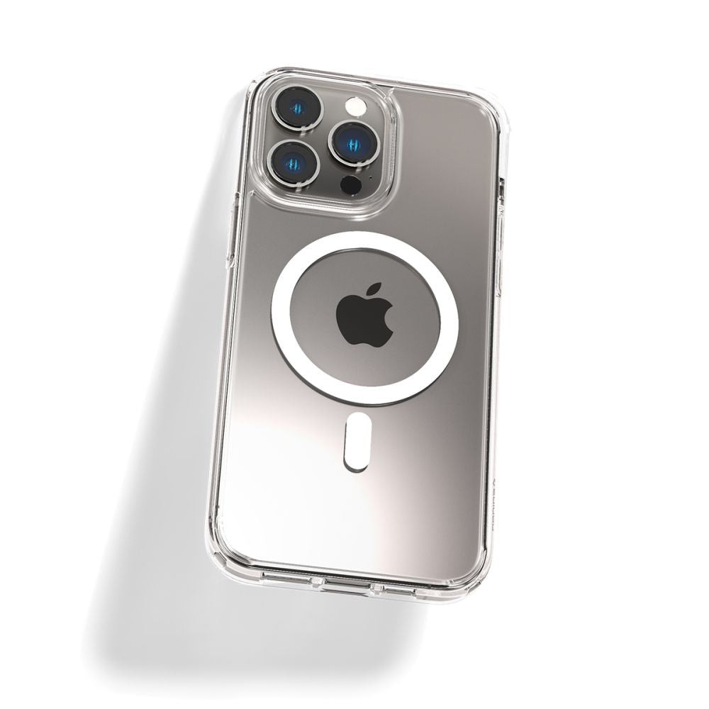 Spigen Ultra Hybrid MagSafe dėklas iPhone 14 Pro – skaidrus/baltas