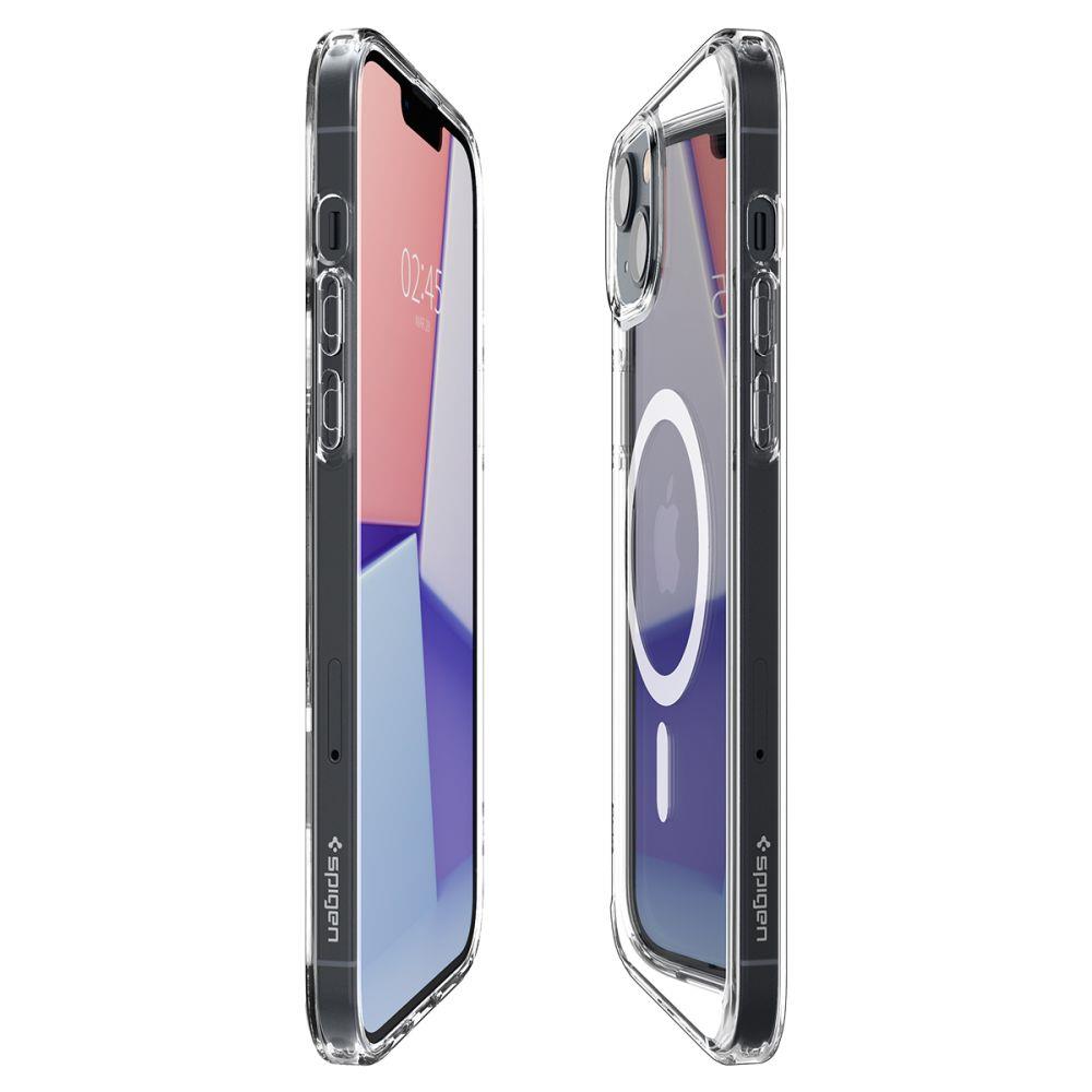 Spigen Ultra Hybrid MagSafe dėklas iPhone 14 – skaidrus/baltas