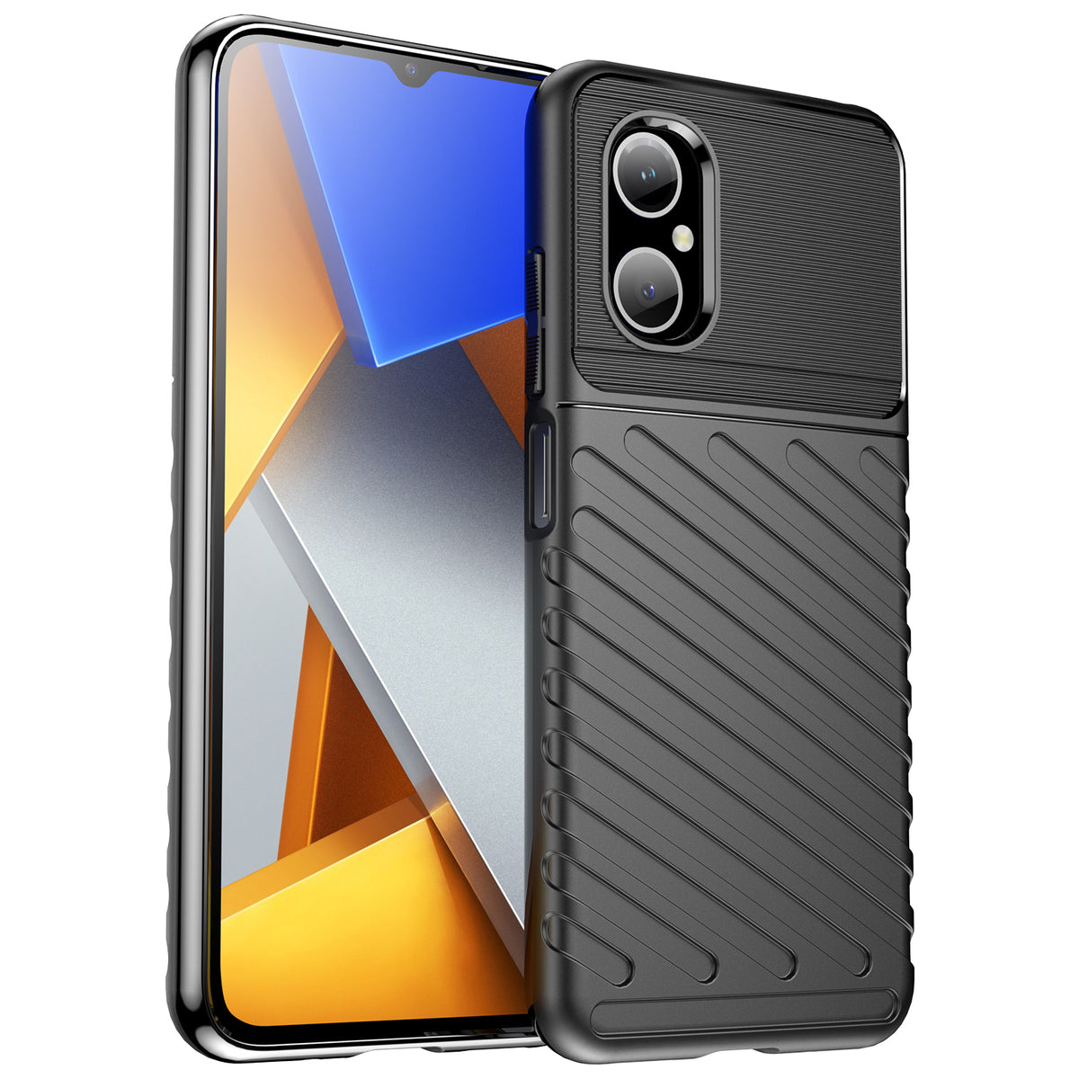 Apsauginis Thunder Case dėklas Xiaomi Poco M4 5G – juodas -- Xiaomi Poco M4