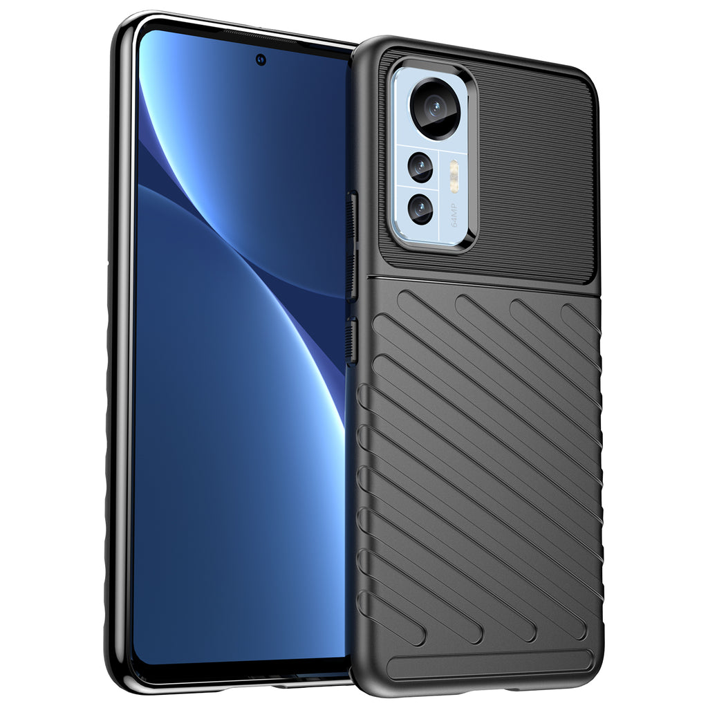 Thunder Case TPU dėklas Xiaomi 12 Lite – juodas -- Xiaomi 12 Lite