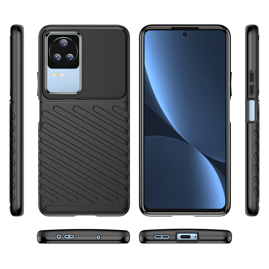 Xiaomi Poco F4 5G Thunder Case TPU dėklas – juodas -- Xiaomi Poco F4