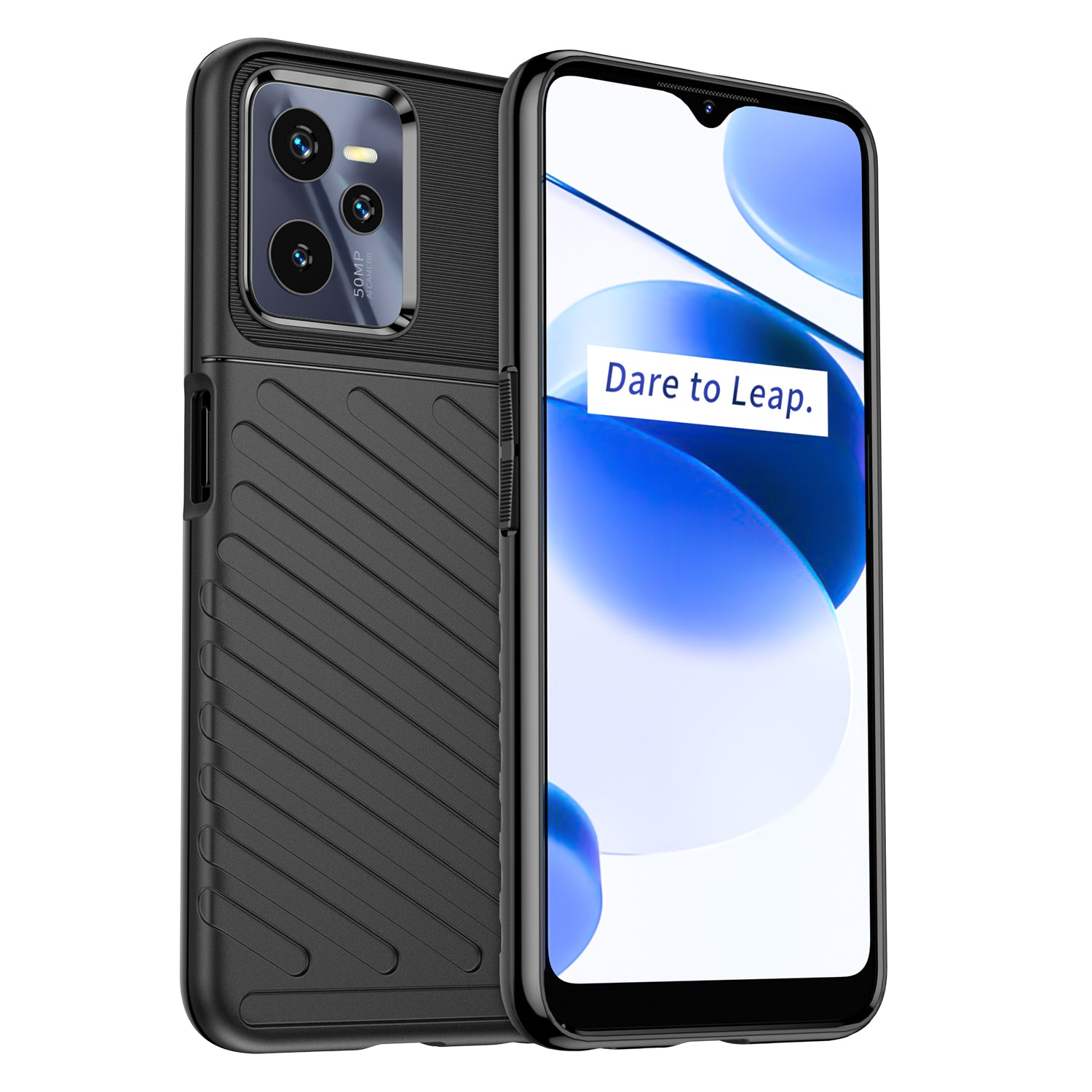 Apsauginis TPU dėklas Realme C35 – juodas -- Realme C35