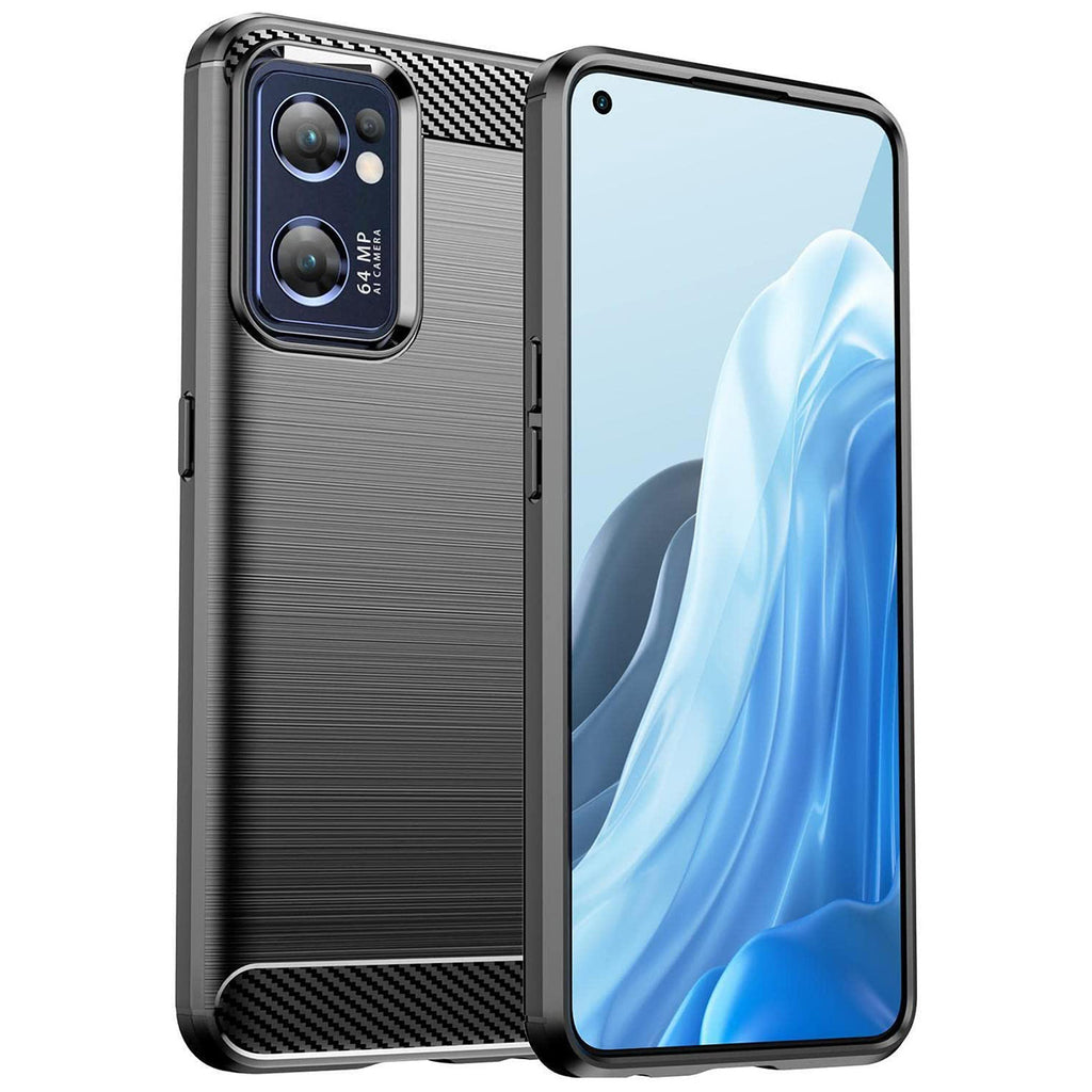 Anglies rašto TPU dėklas Realme Narzo 50 5G – juodas -- Oppo A57