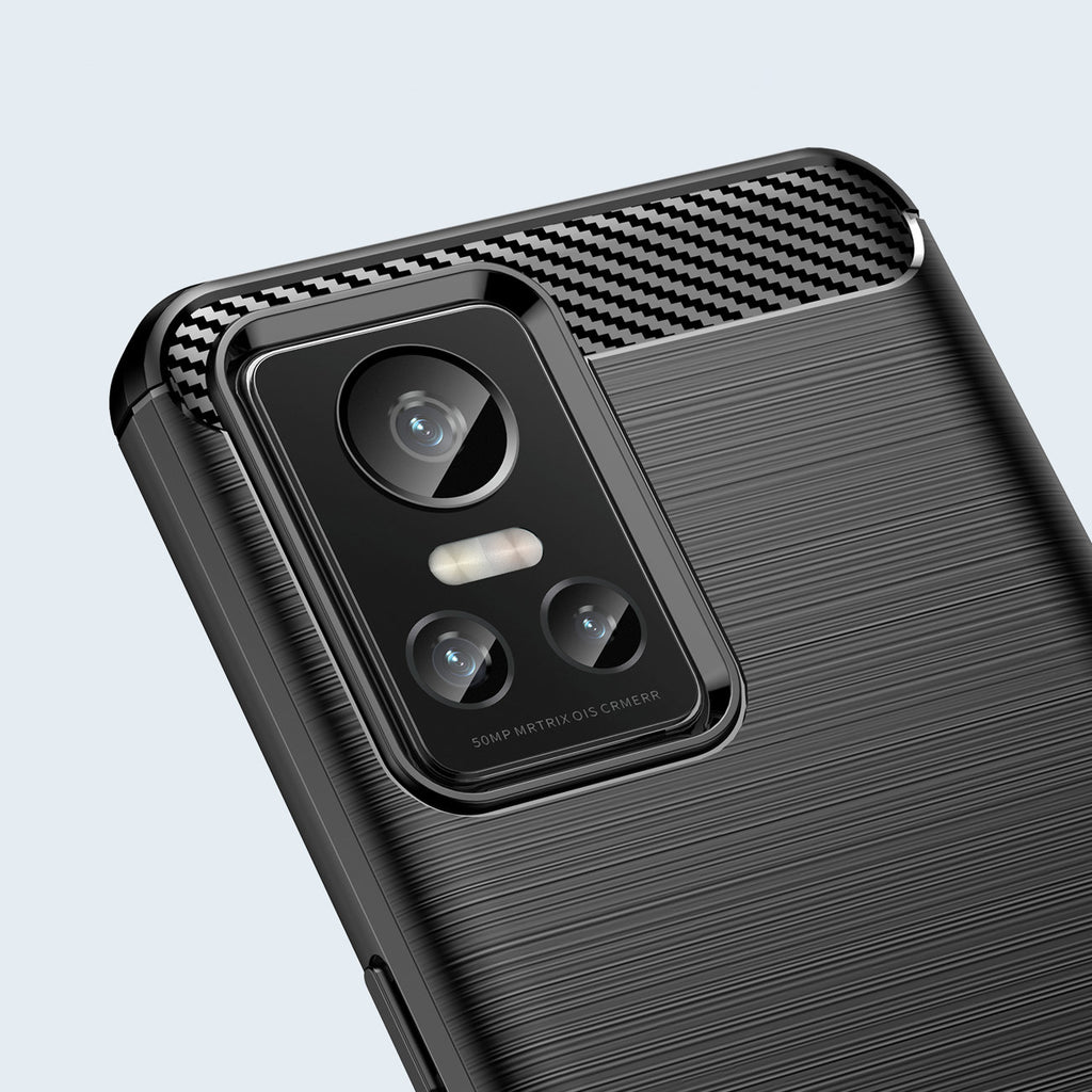Anglies rašto TPU dėklas Realme GT Neo 3 – juodas -- Realme GT Neo 3